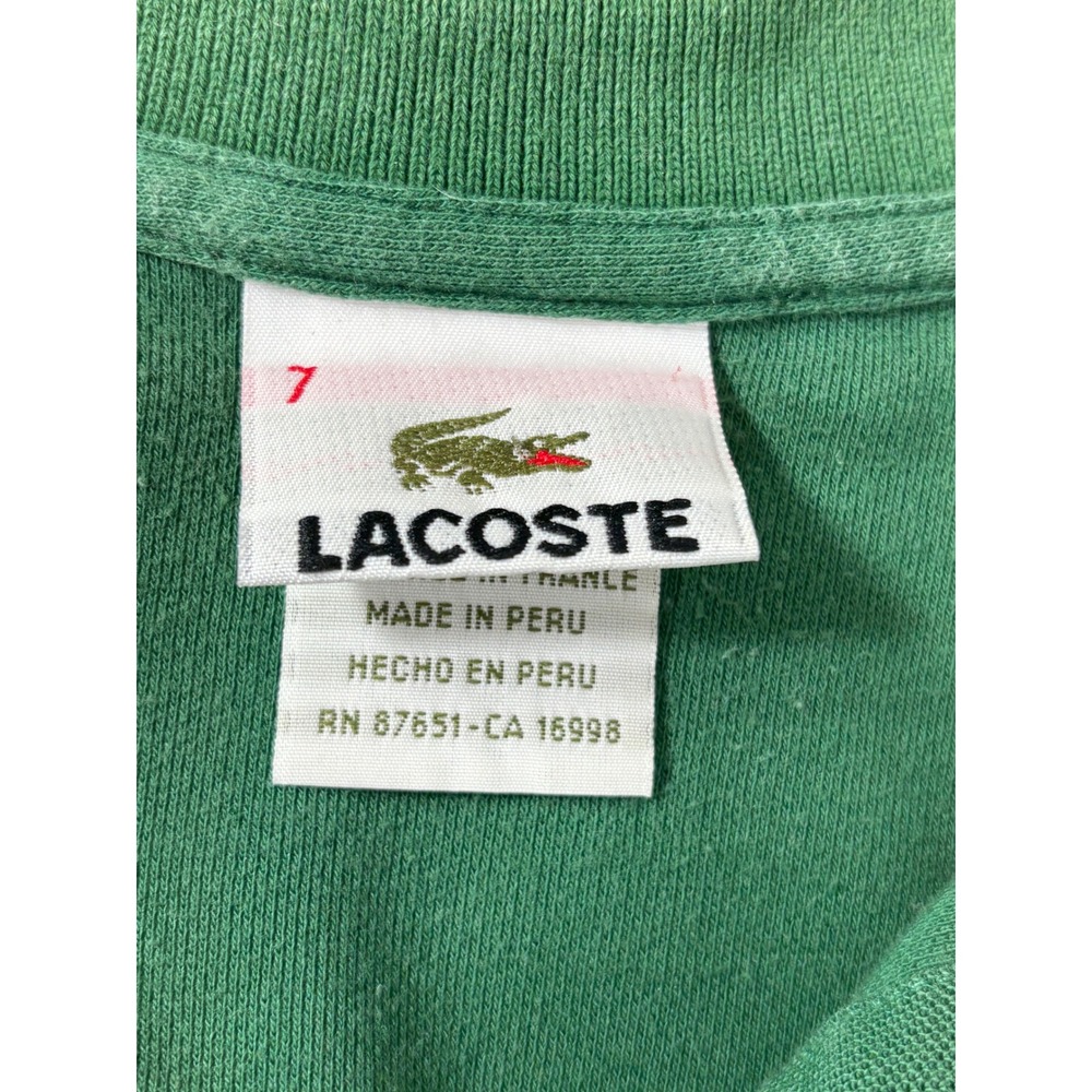Lacoste Mens Green Classic Fit Pique Cotton Short Sleeve Polo Shirt Size 7 XL - Picture 5 of 12